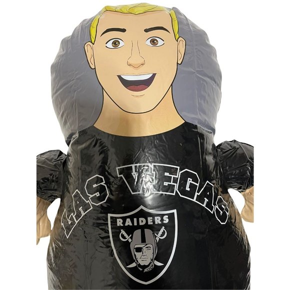 Las Vegas Raiders Mini Bop Bag 34" Tall Inflatable Blonde Male Tackle Buddy - Picture 2 of 12